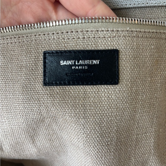 Saint Laurent RIVE GAUCHE TOTE IN CANVAS / WHITE LINEN - Picture 5 of 13